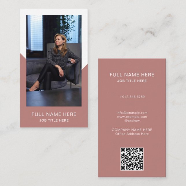 Modern Photo Business Card for Creative Profession (Front/Back)