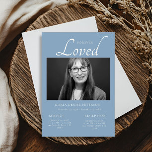 Modern Photo Celebration of Life Funeral Service Invitation