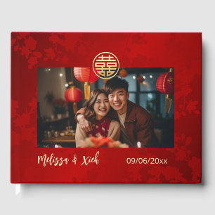 Modern Photo Chinese Wedding Guest Book