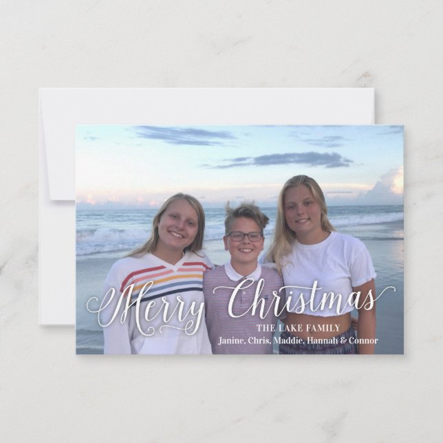 Modern Photo Christmas Cards (Front)