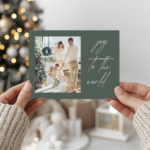 Modern Photo Christmas Postcard
