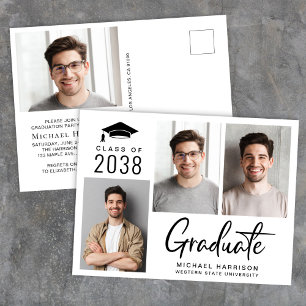 Modern Photo Class of 2025 Graduation Party Invitation Postcard