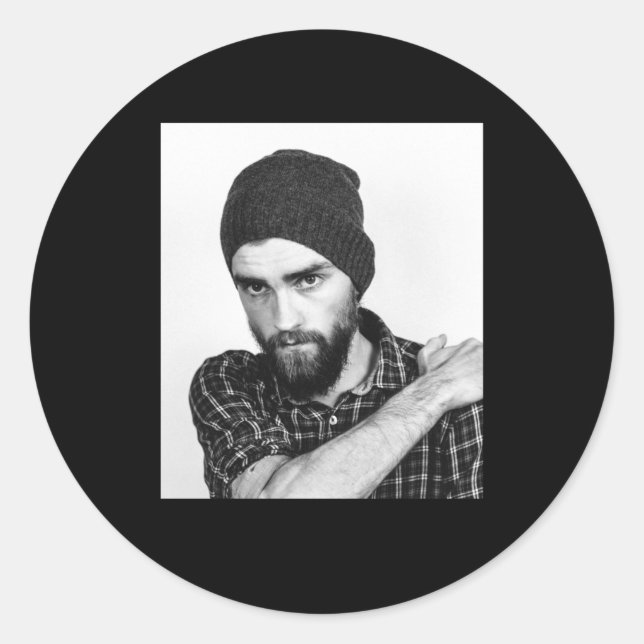 Modern Photo  Classic Round Sticker (Front)