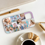 Modern Photo Collage 11 Picture Lilac Sideways iPhone 12 Pro Case<br><div class="desc">Upload your 11 of your favourite photos and create your own personalized phone case. This cool modern design is displayed sideways and has a lilac background (editable) with a photo collage template which automatically displays your pictures in square and portrait formats. Designed for iphone 12 Pro but will fit many...</div>