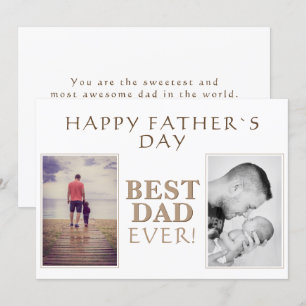 Modern Photo Collage Best Dad Ever Father`s Day Ca Card