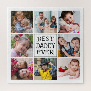 Modern Photo Collage     Best Daddy Ever Jigsaw Puzzle