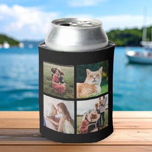 Modern Photo Collage Can Cooler
