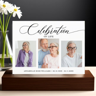 Modern Photo Collage Celebration Of Life  Invitation