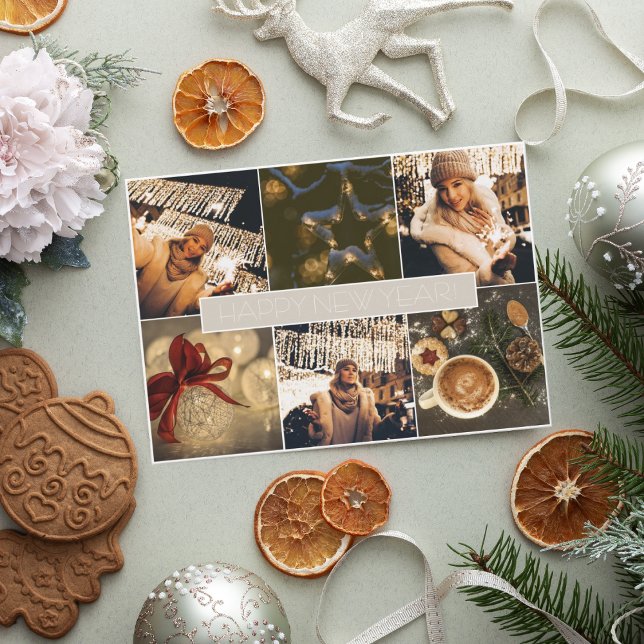 Modern Photo Collage Christmas Card (1)