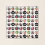 modern Photo Collage Circle Pattern Scarf<br><div class="desc">This would make a great keepsake present with space to add 8 square photos and a personal monogram.  These images are then repeated over the scarf to form a all-over pattern.</div>