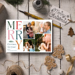 Modern Photo Collage Family Christmas Holiday<br><div class="desc">Our Modern Photo Collage Family Holiday Christmas Greeting Card is the perfect way to share the joy and warmth of the season with your loved ones! This vibrant and festive card is designed to capture the essence of togetherness and celebration, making it an ideal choice for spreading holiday cheer. This...</div>