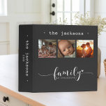 Modern Photo Collage Family Is Everything Photo Binder<br><div class="desc">This photo collage photo album binder features a beautiful three-frame photo collage showcasing cherished memories, adorned with the heartfelt message, "Family is Everything" on the front. The back displays six more personal photos. The elegant black and white design, combined with exquisite script and print typography, creates a sophisticated and unique...</div>