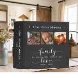 Modern Photo Collage Family Is Where Life Begins Binder<br><div class="desc">This photo collage photo album binder features a beautiful three-frame photo collage showcasing cherished memories, adorned with the heartfelt message, "Family is Where Life Begins and Love Never Ends" on the front. The back displays six more personal photos. The elegant black and white design, combined with exquisite script and print...</div>
