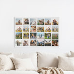 Modern Photo Collage Faux Canvas Print<br><div class="desc">Create your own personalized photo collage faux canvas print featuring 24 of your favourite photos.</div>