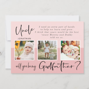 Modern Photo Collage Godfather Proposal 