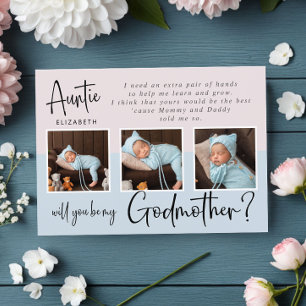 Modern Photo Collage Godmother Proposal 