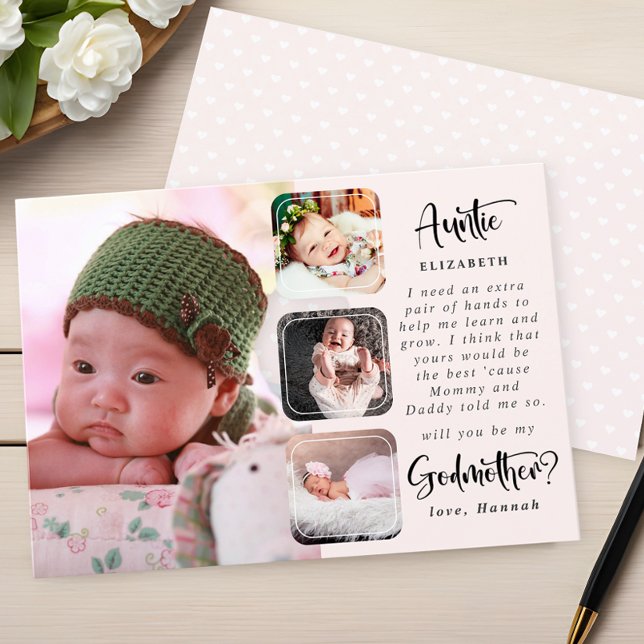 Modern Photo Collage Godmother Proposal (Creator Uploaded)