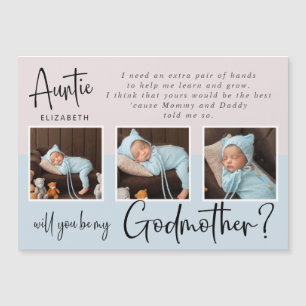 Modern Photo Collage Godmother Proposal