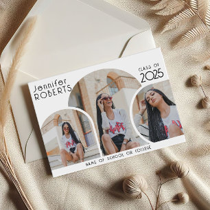Modern Photo Collage Graduation Announcement