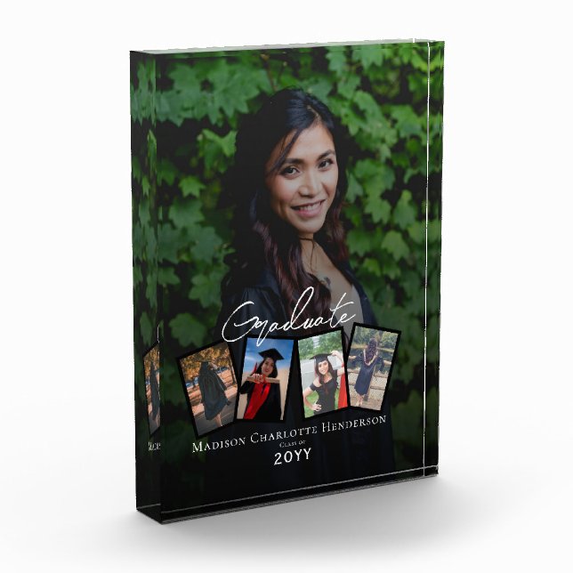Modern Photo Collage Graduation Photo Block (Left)