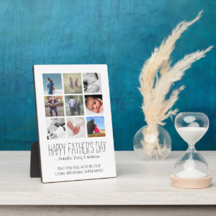 Modern Photo Collage Happy Father's Day Plaque
