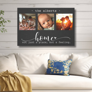Modern Photo Collage Home Not Just a Place Canvas Print
