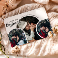 Modern photo collage I love My Boyfriend