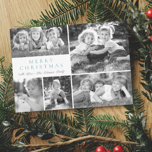 Modern Photo Collage Merry Christmas Flat Holiday