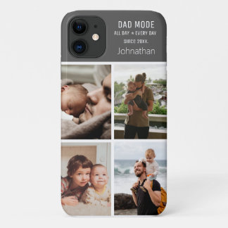 Modern Photo Collage Personalize Dad Mode iPhone 11 Case