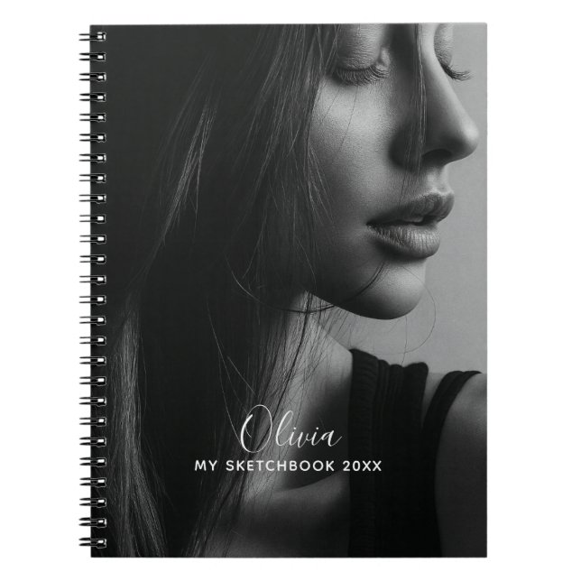 Modern Photo Collage Personalized Sketchbook  Notebook (Front)
