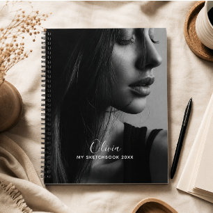 Modern Photo Collage Personalized Sketchbook  Notebook