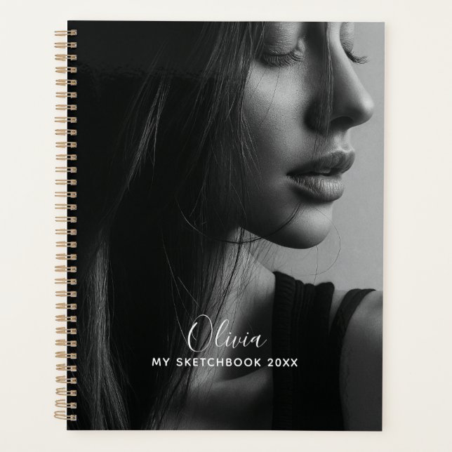 Modern Photo Collage Personalized Sketchbook  Planner (Front)
