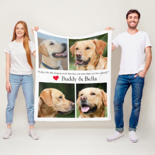 Modern Photo Collage Pet Fleece Blanket