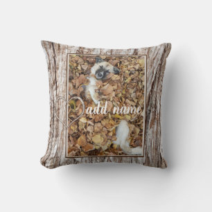 modern photo collage photo dog throw pillow