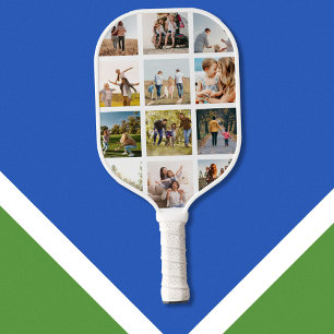 Modern Photo Collage Pickleball Paddle