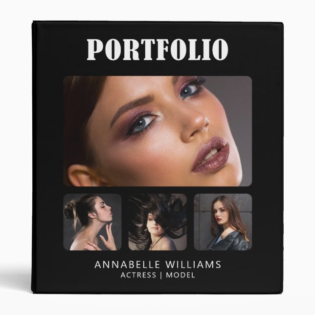 Modern Photo Collage Portfolio Binder (Front)