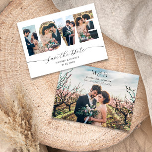 Modern Photo Collage Save the Date Love Letters