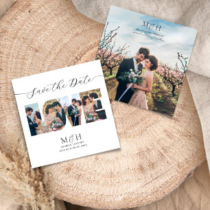 Modern Photo Collage Save the Date Love Letters