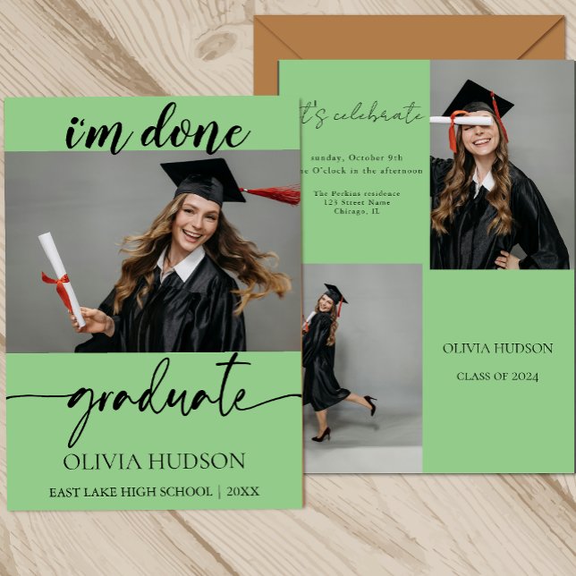 Modern photo collage Senior Party Graduation 2024  Invitation (Creator Uploaded)