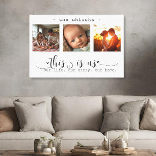 Modern Photo Collage This Is Us Canvas Print