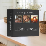 Modern Photo Collage This Is Us Photo Binder<br><div class="desc">This photo collage photo album binder features a beautiful three-frame photo collage showcasing cherished memories, adorned with the heartfelt message, "This Is Us. Our Life. Our Story. Our Home." on the front. The back displays six more personal photos. The elegant black and white design, combined with exquisite script and print...</div>