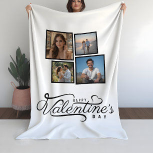 Modern Photo Collage Valentines Gift Sherpa Blanket