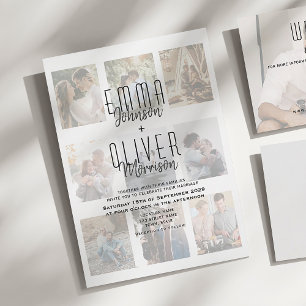 Modern Photo Collage Wedding Invitation
