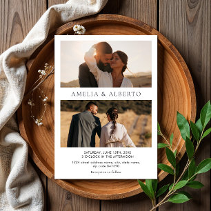 Modern Photo Collage Wedding Invitation