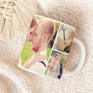 Modern Photo Collage Wedding Keepsake Coffee Mug