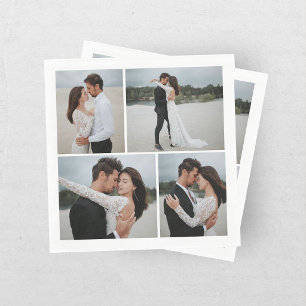 Modern Photo Collage Wedding Rehearsal Dinner Napkin