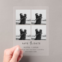 Modern Photo Collage Wedding Save The Date