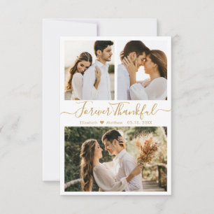 Modern Photo Collage Wedding Thank You Card