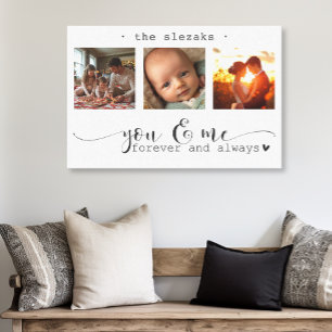 Modern Photo Collage You & Me Forever Canvas Print