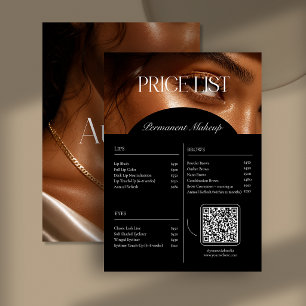 Modern Photo Cosmetic Salon Service Price List Menu